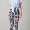 Tibi Tie Front Blouse in Blue (powder) - Lyst