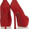 Yves Saint Laurent Tribtoo Suede Pumps in Red (poppy) - Lyst
