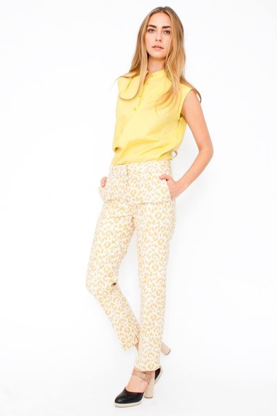 3.1 Phillip Lim Leopard Print Pencil Trousers in Multicolor (leopard) - Lyst