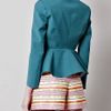 Acne Turner Peplum Jacket in Blue (teal) - Lyst