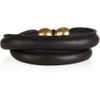 Alexander Mcqueen Skull Charm Leather Wrap Bracelet in Black - Lyst