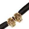 Alexander Mcqueen Skull Charm Leather Wrap Bracelet in Black - Lyst