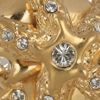 Alexander Mcqueen Swarovski Crystal Skull and Starfish Ring in Gold - Lyst