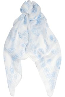 Alexander McQueen Skullprint Silkchiffon Scarf - Lyst