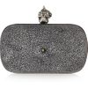 Alexander Mcqueen Punk Shell Stingray Box Clutch in Gray (pewter) - Lyst