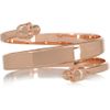 Alexander Mcqueen Swarovski Crystal Doubleskull Bracelet in Pink (rose) - Lyst