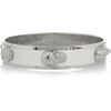Alexander Mcqueen Enameled Skull Bangle in Silver - Lyst