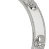 Alexander Mcqueen Enameled Skull Bangle in Silver - Lyst