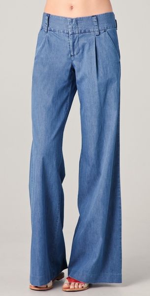Alice + Olivia Denim Eric Pants in Blue (denim) - Lyst