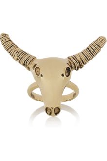 Aurelie Bidermann Wild West 18karat Goldplated Taurus Ring - Lyst
