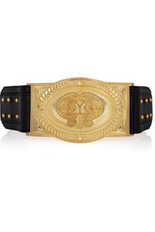 Balmain Metal and Leather Belt - Lyst