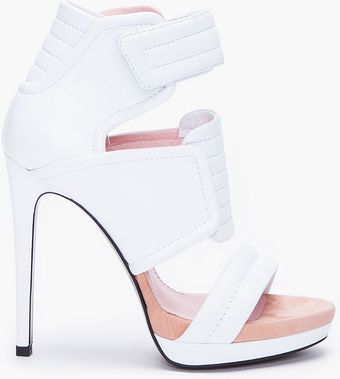  White Biker Sandals 
