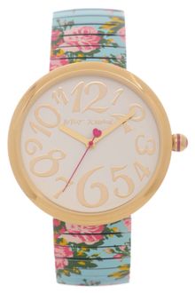 Betsey Johnson Printed Rose Stainless Steel Expansion Bracelet 36mm 06 - Lyst