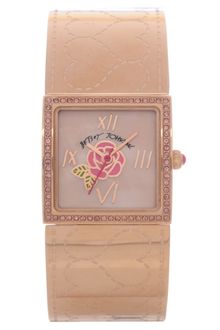 Betsey Johnson Womens Rose Gold Tone Stainless Steel Bangle Bracelet  - Lyst