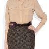 Burberry Prorsum Leathertrimmed Crocheted Waist Belt in Purple (ebony) - Lyst