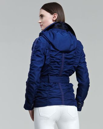  Ruched Taffeta Motorcycle Jacket 