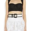 Dolce & Gabbana Raffiatrimmed Pvc Waist Belt in Black - Lyst