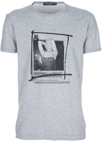 Dolce & Gabbana Cotton Tshirt in Gray for Men (grey) - Lyst