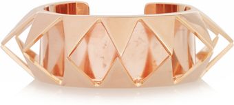  Smile Rose Goldplated Cutout Pyramid Cuff 
