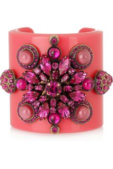 Emilio Pucci Plexiglass and Crystal Cuff - Lyst