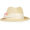 Eugenia Kim Max Featherembellished Straw Fedora in Beige (straw) - Lyst