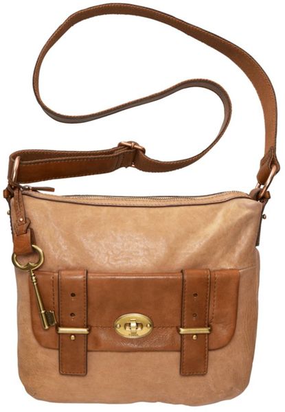 Fossil Mason Top Zip Crossbody Bag in Beige (camel) - Lyst