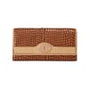 Fossil Maddox Snake Flap Clutch in Brown (saddle) - Lyst