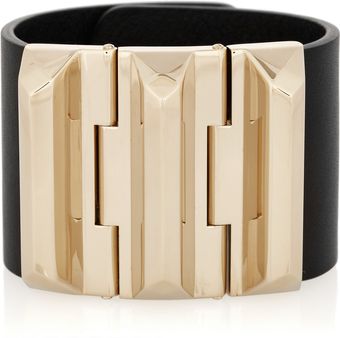 Gucci Goldplated Leather Cuff - Lyst