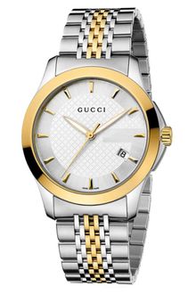 Gucci Mens Swiss Gtimeless Two Tone Stainless Steel Bracelet 38mm - Lyst
