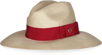 Gucci Grosgraintrimmed Straw Fedora - Lyst