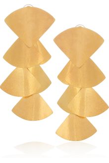 Herve Van Der Straeten 24karat Goldplated Clip Earrings - Lyst