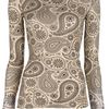 Jil Sander Paisley Print Top in Brown (nude) - Lyst