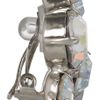 Jil Sander Paisley Crystal Clip Earrings in Silver - Lyst