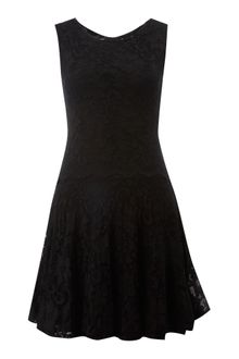 John Zack Tiered Lace Dress - Lyst