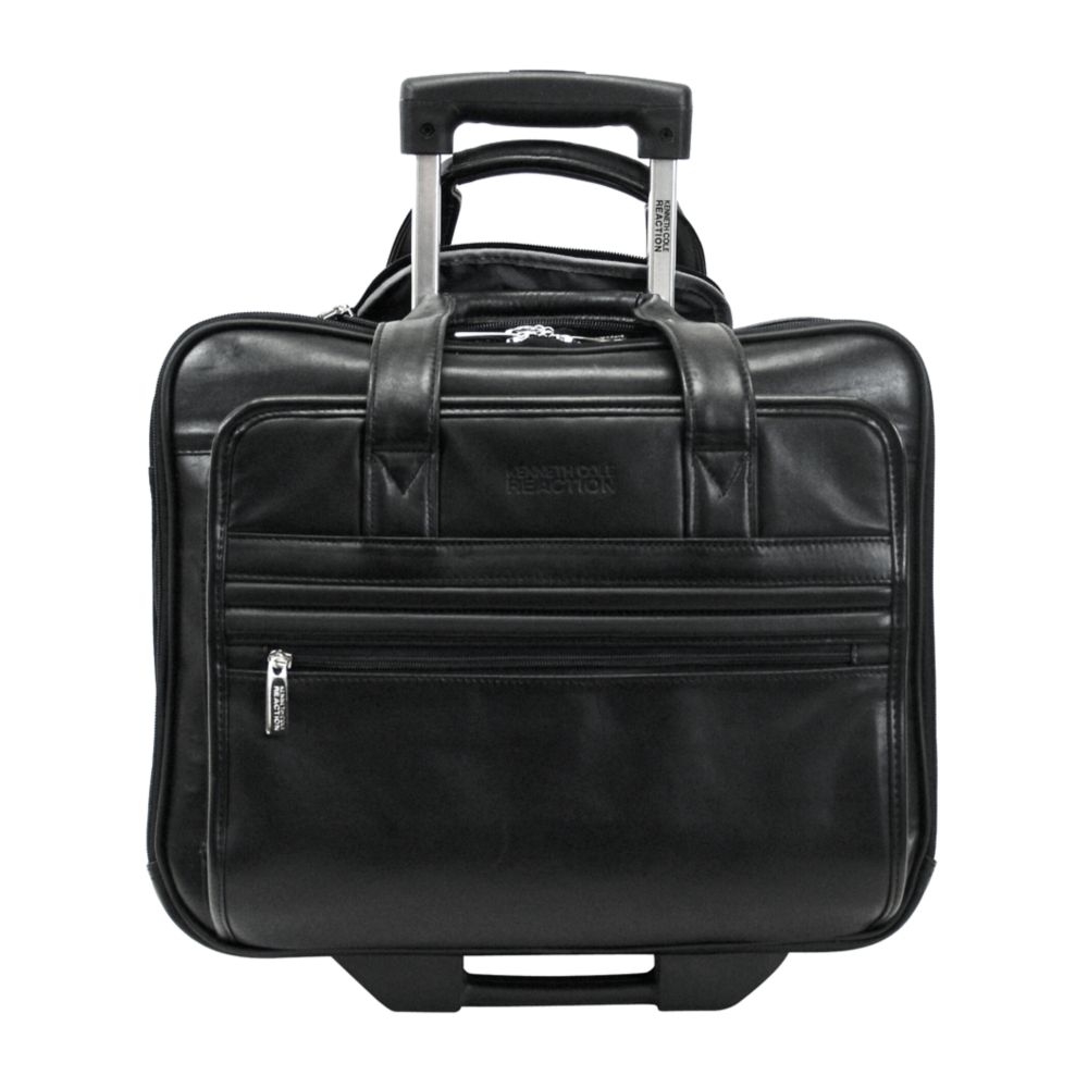 Cole Reaction Manhattan Leather Laptop Bag Portfolio in Black