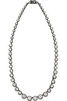 Kenneth Jay Lane Rhodiumplated Cubic Zirconia Necklace - Lyst