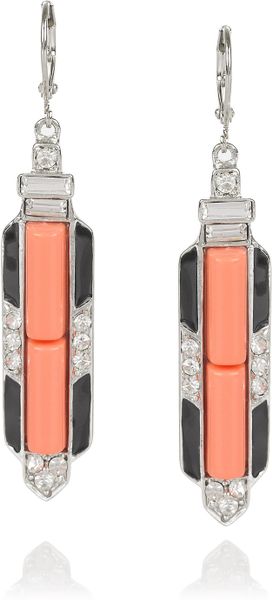 Kenneth Jay Lane Silverplated Crystal Earrings - Lyst