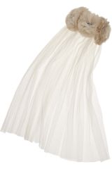 Lanvin Organza Appliquéd Tulle Bridal Veil