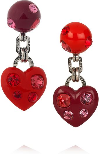  Swarovski Crystal Heart Clip Earrings 