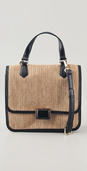  Solid Straw Top Handle Bag 