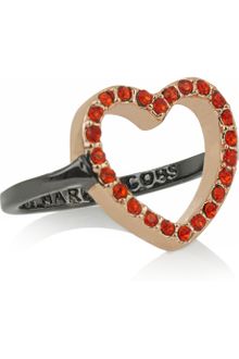 Marc By Marc Jacobs Pavé Crystal Heart Ring - Lyst