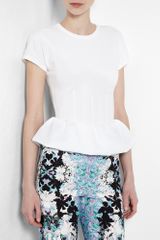 Marc By Marc Jacobs Neoprene Peplum Zip Back Couture Tshirt