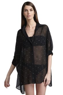 Michael Kors Cascading Ruffles Sheer Coverup - Lyst