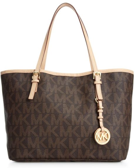 mk jet set logo tote