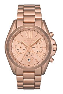 Michael Kors Chronograph Rose Gold Tone Stainless Steel Bracelet 43mm - Lyst