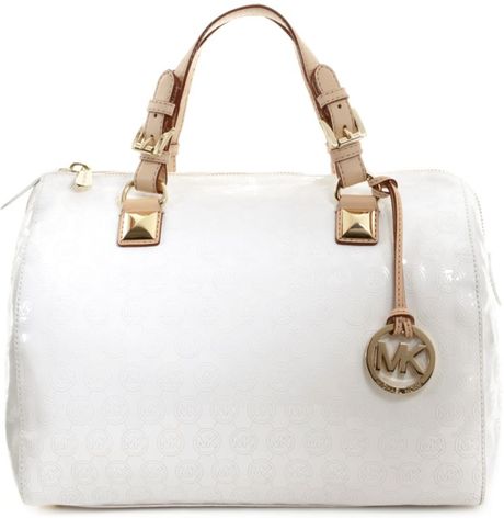 michael kors white monogram bag