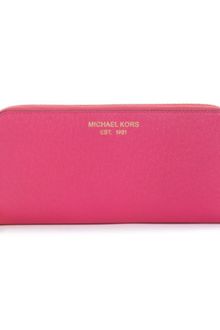Michael Kors Saffiano Zip Around Continental Wallet - Lyst