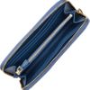 Miu Miu Croceffect Glossedleather Wallet in Blue (powder) - Lyst