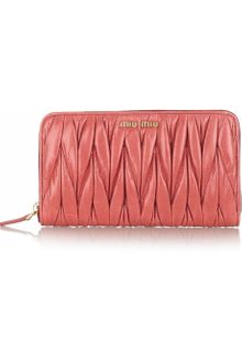 Miu Miu Matelassé Leather Wallet - Lyst