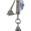Miu Miu Gingham and Plexiglass Crystal Clip Earrings in Blue (silver) - Lyst